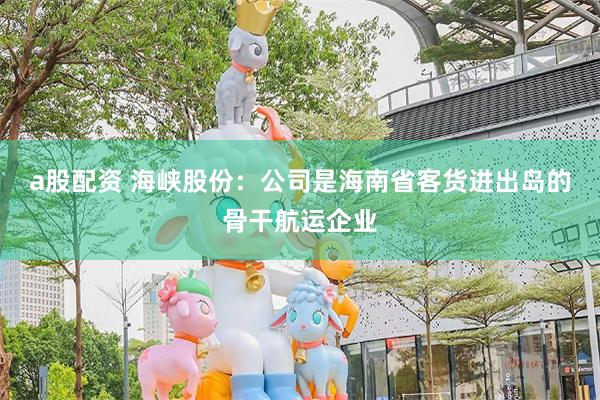 a股配资 海峡股份：公司是海南省客货进出岛的骨干航运企业