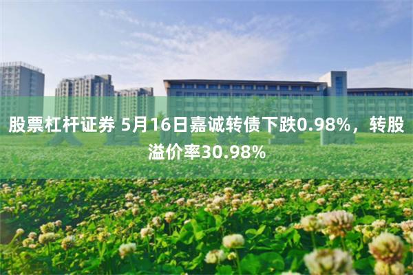 股票杠杆证券 5月16日嘉诚转债下跌0.98%，转股溢价率30.98%
