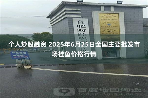 个人炒股融资 2025年6月25日全国主要批发市场桂鱼价格行情